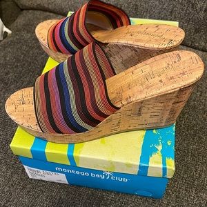 Montego Bay Club Size 8 Multi colored Wedge